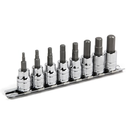 Powerbuilt 8Pc 3/8" Drive Metric Hex Bit Sockets 642405